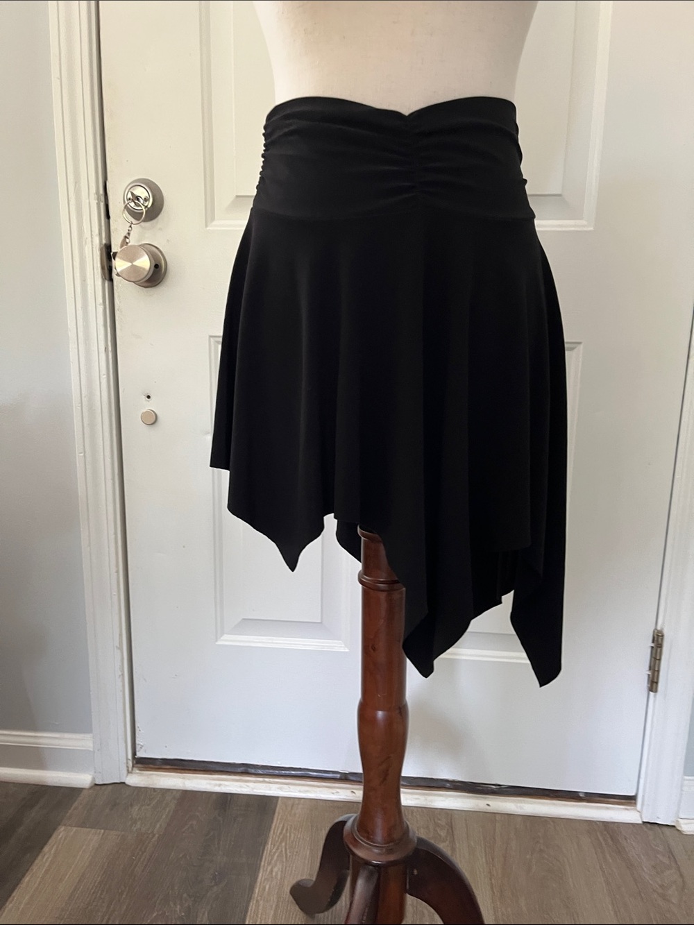 Ocean Drive Black Asymmetrical Handkerchief Hem Skirt Or Top
